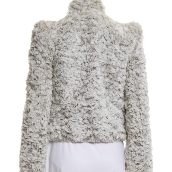 Alice + Olivia gray faux fur evening jacket sz XS - Picture 2 of 7